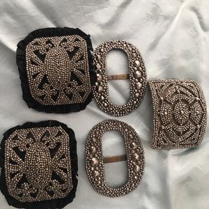 Malachite shoe clips